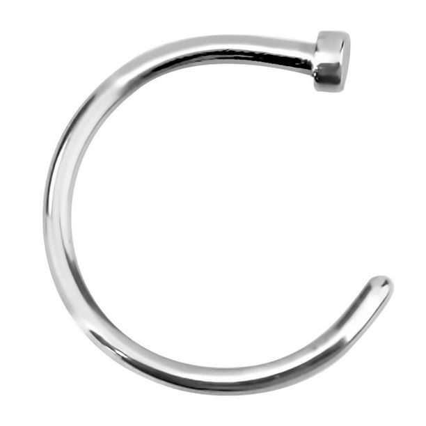 316L Steel Nose Hoop Ring 18G~3/8"~10mm 